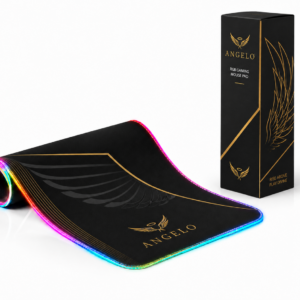 Podkładka gamingowo-biurowa Angelo RGB Wings Black